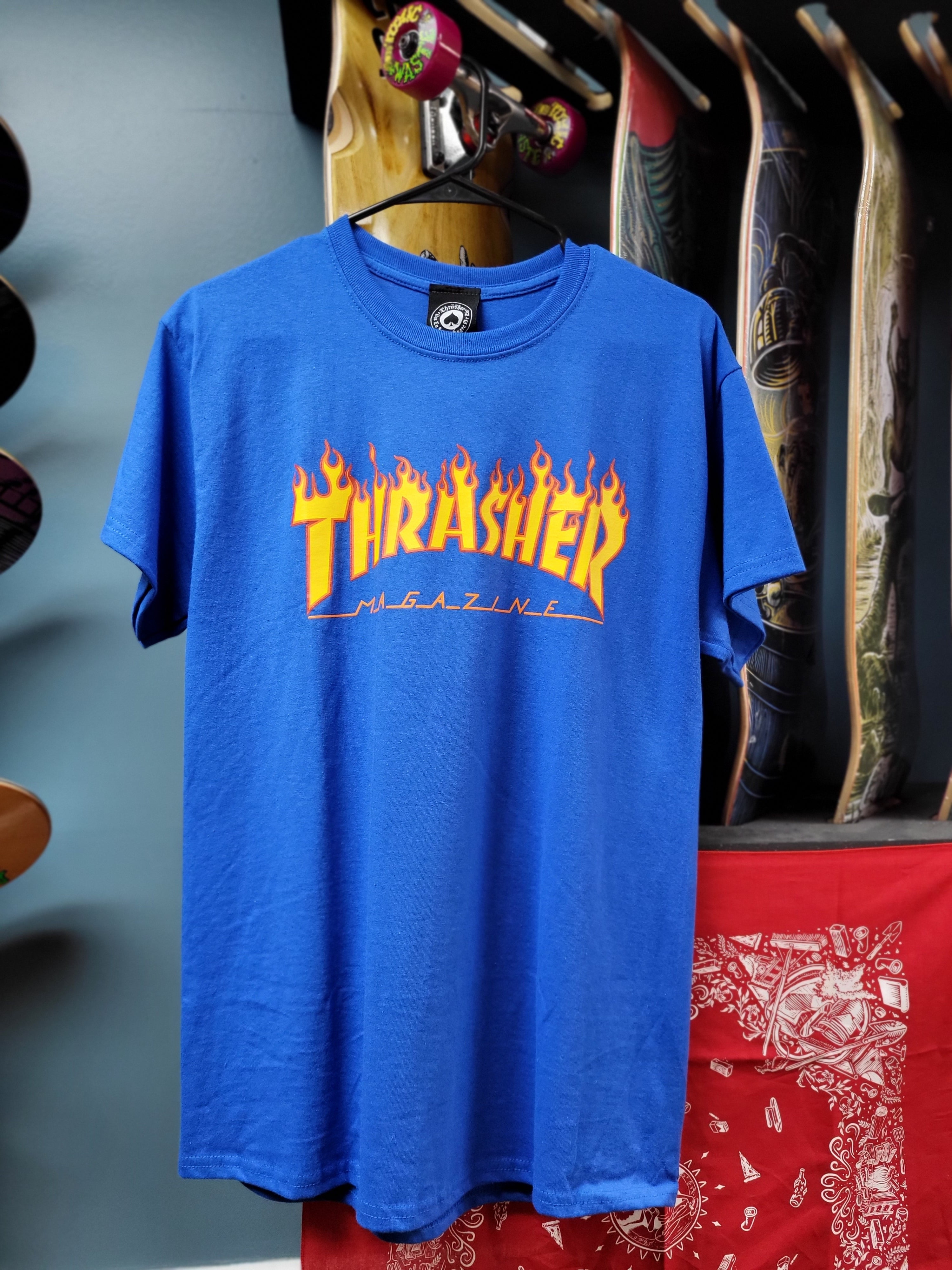 Thrasher flame outlet blue