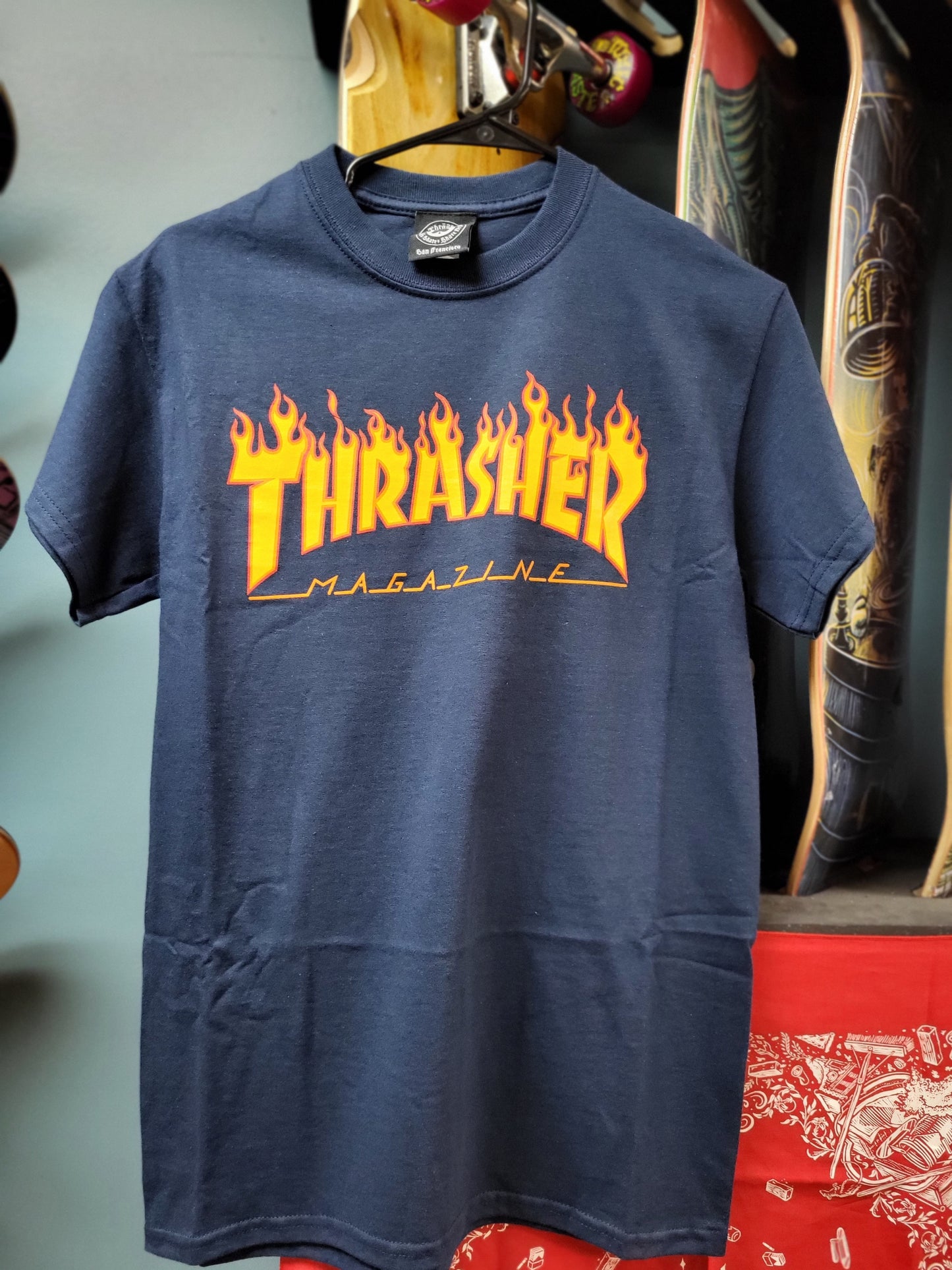 Thrasher Flame Logo Navey
